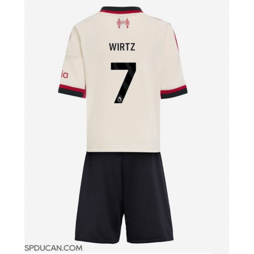 Dječji Nogometni Dres Liverpool Florian Wirtz #7 Gostujuci 2025-26 Kratak Rukav (+ Kratke hlače)